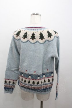 画像2: PINK HOUSE / クリスマスモチーフニットトップス  サックス I-26-01-04-017-LO-TO-SA-ZI