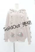 PINK HOUSE / フラワーバスケットモチーフ刺繍ニットカーディガン  ピンク I-26-01-04-019-LO-TO-SA-ZI