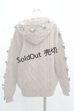 画像2: PINK HOUSE / フラワーバスケットモチーフ刺繍ニットカーディガン  ピンク I-26-01-04-019-LO-TO-SA-ZI