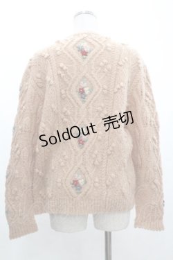 画像3: PINK HOUSE / フラワー刺繍ニットカーディガン  ピンク I-26-01-04-020-LO-TO-SA-ZI