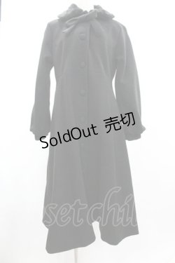 画像1: m petit by misako / AM*リボンコート L 黒 I-26-01-04-023-LO-CO-SA-ZI