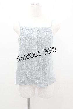 画像1: PINK HOUSE / ピコフリルキャミブラウス  サックス I-26-01-04-003-LO-BL-SA-ZI