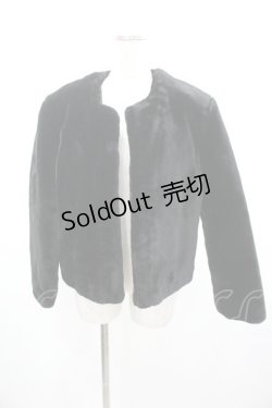 画像1: WONDERFUL WORLD / フェイクファージャケット  黒 I-26-01-04-025-LO-JA-SA-ZI