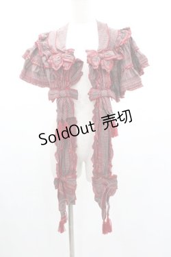 画像1: WONDERFUL WORLD / タータンチェックミニケープ  赤チェック I-26-01-04-026-LO-JA-SA-ZI