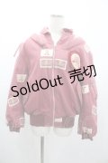 PINK HOUSE / すみれブーケくま刺繍ゼッケンフードブルゾン  ピンク I-26-01-04-028-LO-JA-SA-ZI