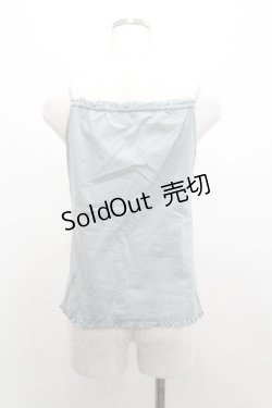 画像2: PINK HOUSE / ピコフリルキャミブラウス  サックス I-26-01-04-003-LO-BL-SA-ZI