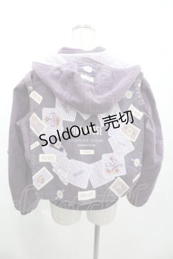 画像2: PINK HOUSE / サークルワッペンゼッケン付きフードブルゾン  パープル I-26-01-04-029-LO-JA-SA-ZI