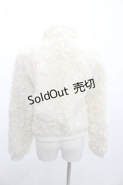 画像2: PINK HOUSE / くるくるフェイクファーハイネックジャケット  アイボリー I-26-01-04-030-LO-JA-SA-ZI