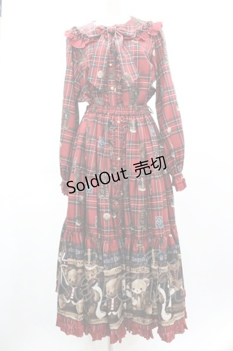 画像1: Angelic Pretty / British Bearブラウス＆ティアードスカート  赤 I-26-01-04-031-AP-OP-SA-ZI (1)