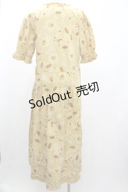 画像2: PINK HOUSE / ギンガムチェックくま&雛菊総柄半袖ワンピース  イエロー I-26-01-04-042-LO-OP-SA-ZI