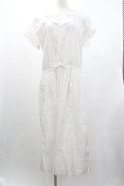 画像1: PINK HOUSE / 袖フリルワンピース  白 I-26-01-04-043-LO-OP-SA-ZI