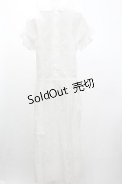 画像2: PINK HOUSE / 袖フリルワンピース  白 I-26-01-04-043-LO-OP-SA-ZI