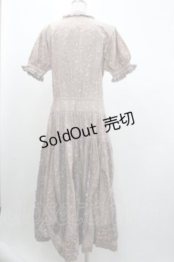 画像2: WONDERFUL WORLD / ミニローズ総柄ラウンド切替半袖ワンピース  パープル I-26-01-04-045-LO-OP-SA-ZI