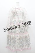 ANGELIQUE ROSA / 不思議の国のアリス柄ワンピース  白Ｘピンク I-26-01-06-048-LO-OP-SA-ZI