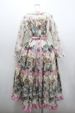 画像2: ANGELIQUE ROSA / 不思議の国のアリス柄ワンピース  白Ｘピンク I-26-01-06-048-LO-OP-SA-ZI