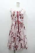 MILK / レッドシューズドレス  ピンクＸ赤 I-26-01-06-056-ML-OP-SA-ZI
