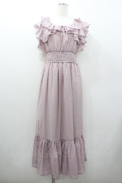 画像1: Ank Rouge / ギンガムチェックフリルワンピース  ピンクチェック I-26-01-06-060-CA-OP-SA-ZI