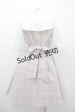 画像2: Amavel / ハートリボンチェック切替ワンピース  ピンクＸ白 I-26-01-06-062-CA-OP-SA-ZI