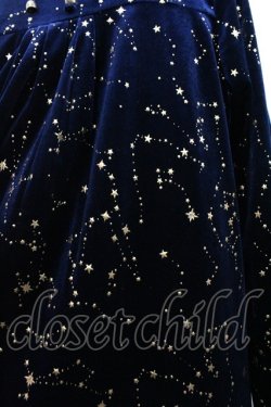 画像3: Amavel / 星発砲ベロアワンピース  ネイビーＸゴールド I-26-01-06-065-CA-OP-SA-ZI