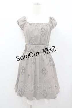 画像1: Amavel / 裾プリントフロントクロスワンピース  ブラウン I-26-01-06-066-CA-OP-SA-ZI