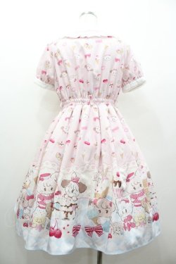 画像2: axes femme kawaii / mikko illustration × axes femme KAWAII ダイナーカフェワンピース  ピンク I-26-01-06-067-AX-OP-SA-ZI