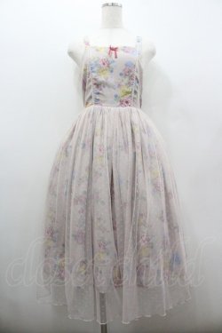 画像1: axes femme kawaii / クラシックブーケ柄ジャンスカ  ピンク I-26-01-06-069-AX-OP-SA-ZI