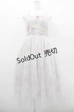 画像1: axes femme Kawaii / クラシックブーケ柄ジャンスカ  ピンク I-26-01-06-069-AX-OP-SA-ZI