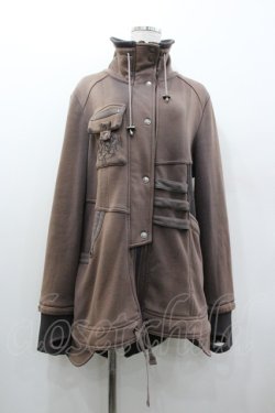 画像1: Ozz Croce / 刺繍ポケットスナップ釦ロングカーディガン  ブラウン I-26-01-06-072-OO-TO-SA-ZI