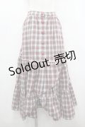 MILK / ブリジットスカート  赤Ｘ白チェック I-26-01-06-077-ML-SK-SA-ZI