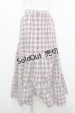 画像1: MILK / ブリジットスカート  赤Ｘ白チェック I-26-01-06-077-ML-SK-SA-ZI