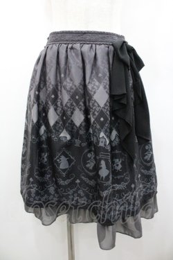 画像1: axes femme POETIQUE / Disney ドリームパネル柄スカート M 黒 I-26-01-06-078-AX-SK-SA-ZI