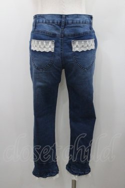 画像2: axes femme / パール刺繍ポケットパンツ L インディゴ I-26-01-06-084-AX-PA-TE-ZI