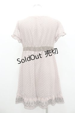 画像2: axes femme / 裾刺繍ドビードットチュニック M ピンク I-26-01-06-001-AX-TO-TE-ZI