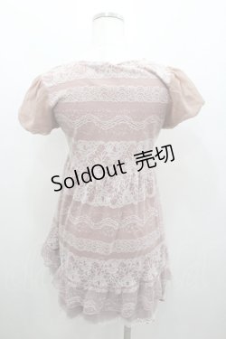 画像2: axes femme / 刺繍入りチュールチュニック M ピンク I-26-01-06-009-AX-TO-TE-ZI