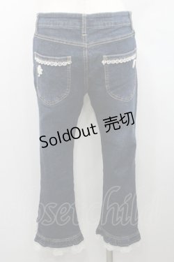 画像2: axes femme / ローズレースデニムパンツ  インディゴ I-26-01-06-085-AX-PA-TE-ZI