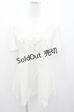 画像1: axes femme / フェミニンレースAラインブラウス M 生成り I-26-01-06-010-AX-BL-TE-ZI