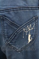画像3: axes femme / ねこ刺繍デニムパギンス L インディゴ I-26-01-06-088-AX-PA-TE-ZI (3)
