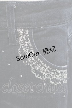 画像3: axes femme / スカラップ刺繍パンツ M インディゴ I-26-01-06-089-AX-PA-TE-ZI