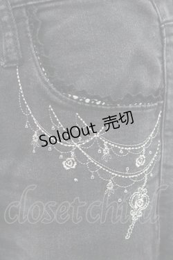 画像3: axes femme / チェーン刺繍パンツ L 黒 I-26-01-06-092-AX-PA-TE-ZI