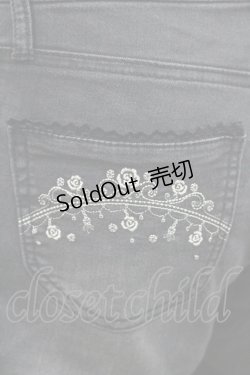 画像4: axes femme / チェーン刺繍パンツ L 黒 I-26-01-06-092-AX-PA-TE-ZI