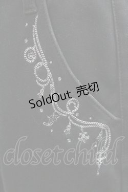 画像3: axes femme / 刺繍デニムパンツ L 黒 I-26-01-06-093-AX-PA-TE-ZI