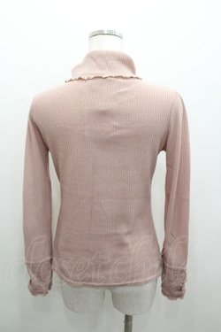 画像2: axes femme / はしごレースリブタートルニットソー M ピンク I-26-01-06-011-AX-TO-TE-ZI