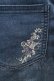 画像4: axes femme / 裾レースストレッチデニムパンツ L ブルー I-26-01-06-095-AX-PA-TE-ZI (4)