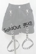 REFLEM / ハーネス付きベルトショートパンツ  黒 I-26-01-06-098-PU-PA-SA-ZI