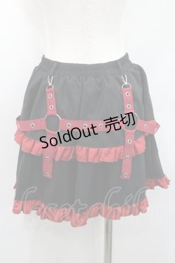 画像2: ACDC RAG / PUNKYバニースカート  黒Ｘ赤 I-26-01-06-099-PU-SK-SA-ZI