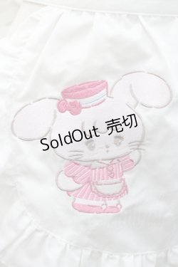 画像3: axes femme kawaii / mikkoコラボ刺繍エプロン  白 I-26-01-06-100-AX-SK-SA-ZI