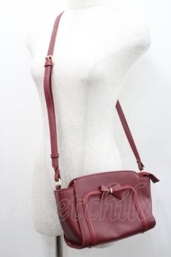 画像1: m petit by misako / AMリボンヨコショルダーバッグ  赤 I-26-01-06-101-LO-BG-SA-ZI
