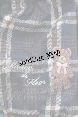 画像3: Maison de FLEUR / ベア刺繍ギャザー2WAYトートバッグ  黒Ｘブラウン I-26-01-06-103-LO-BG-SA-ZI