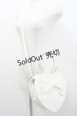 画像1: BABY,THE STARS SHINE BRIGHT / 【難あり】リボンハートバッグ  白 I-26-01-06-105-BA-JA-SA-ZI