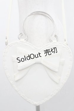 画像2: BABY,THE STARS SHINE BRIGHT / 【難あり】リボンハートバッグ  白 I-26-01-06-105-BA-JA-SA-ZI